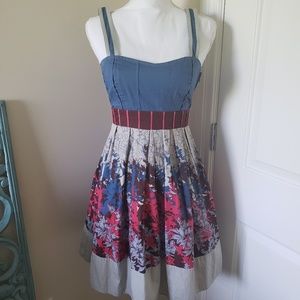 Multicolored printed dress